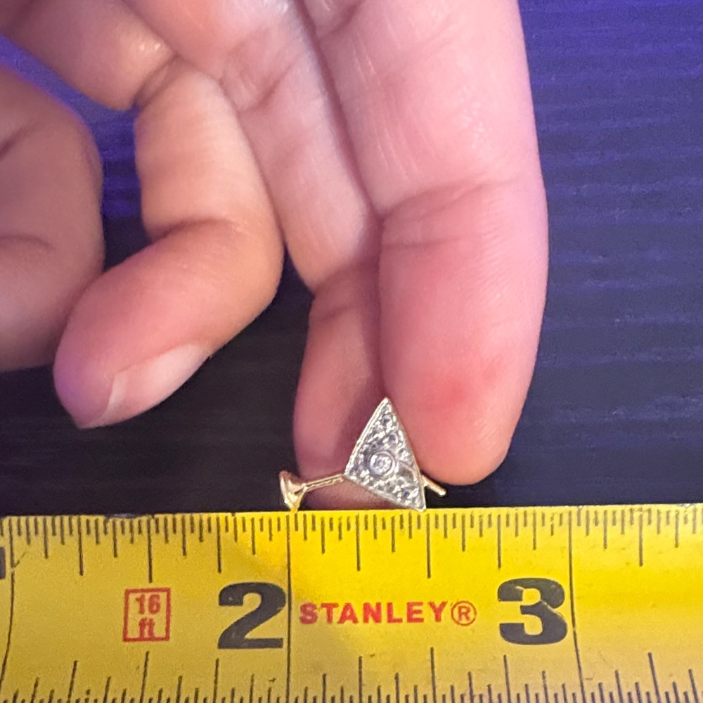 10k gold Martini glass charm for a neckless - Picture 4 of 6